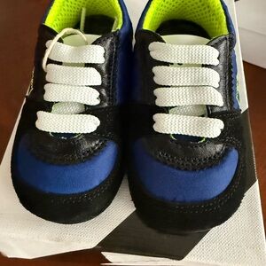 MSGM Kids Black and Blue Sneakers EU 17